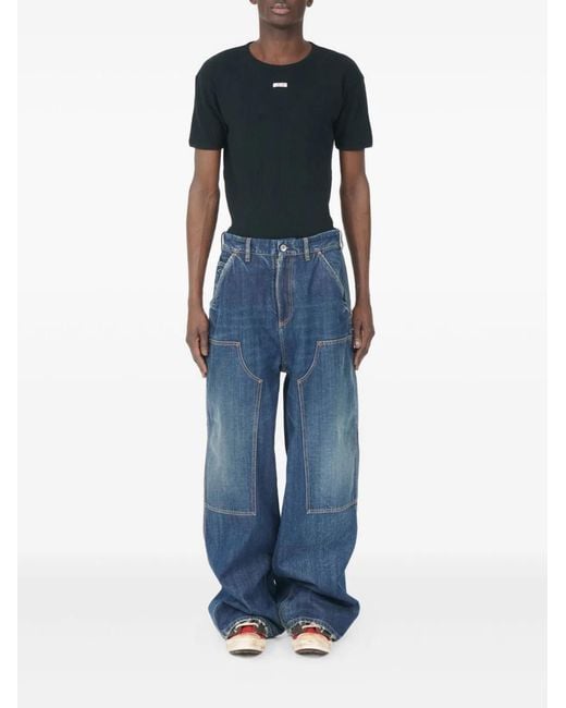 Maison Margiela Blue Wide-Leg Denim Jeans for men