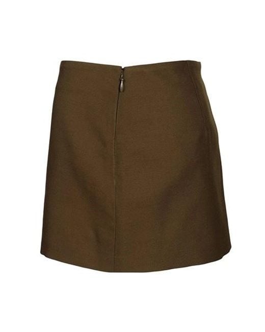 Khaite Brown Jett Miniskirt