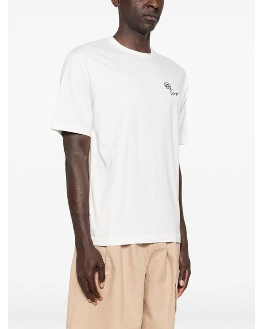 KENZO White Floral-Print T-Shirt for men