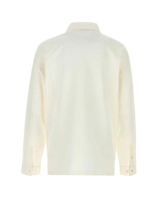 Gucci White Stretch Piquet Shirt for men