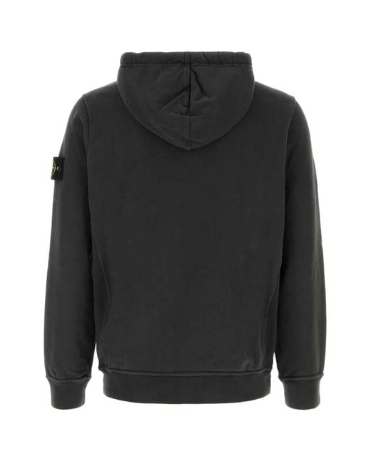 Stone Island Gray Hoodie Sweater for men