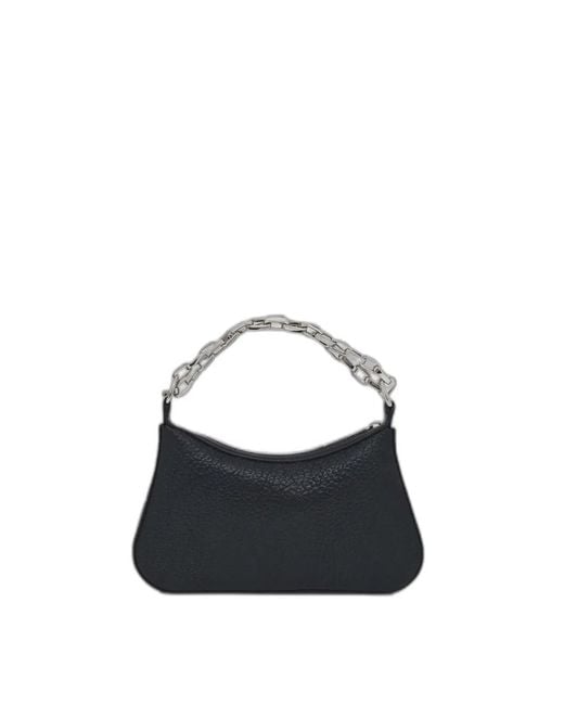 McQueen Black Calf Skin Handbags