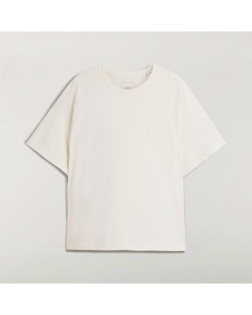 Y-3 White Boxy Ss Tee for men