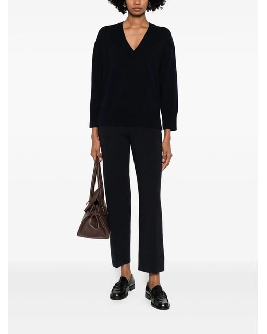 Max Mara Black Wool Blend Trousers
