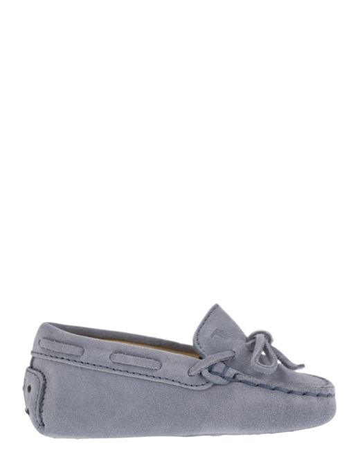 Tod's Gray Suede Loafer