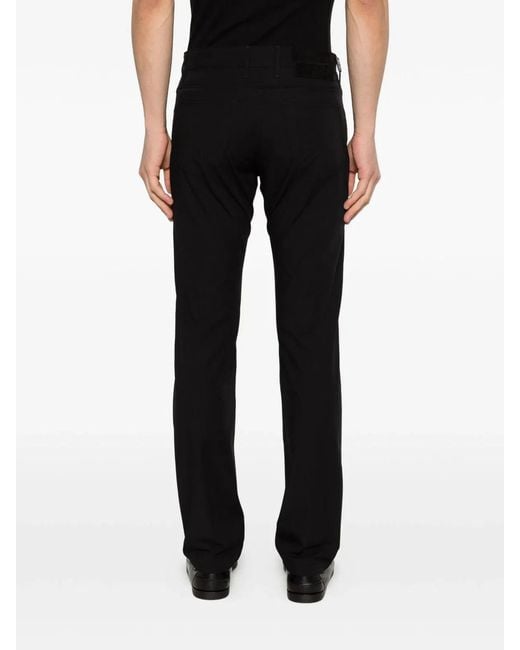 Jacob Cohen Black Pant 5 Pkt Slim Fit With Zipper Ba for men