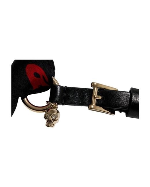 McQueen Black Skull Ring Wrap Scarf
