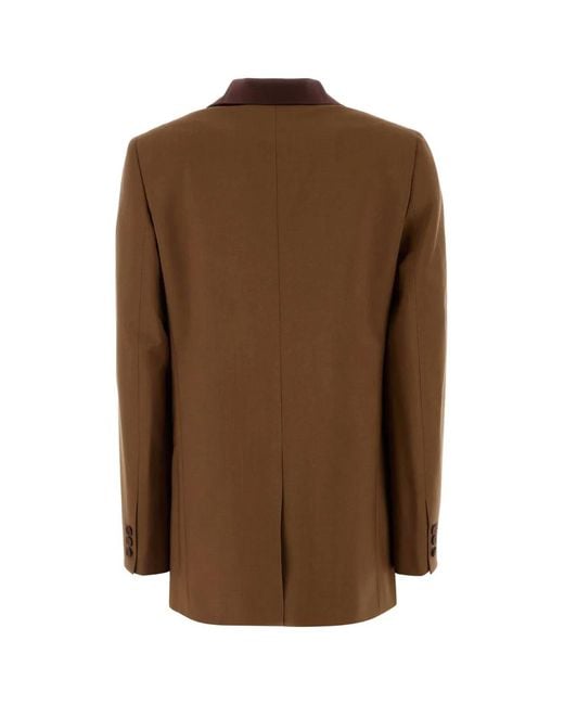 Fendi Brown Caramel Wool Blend Blazer