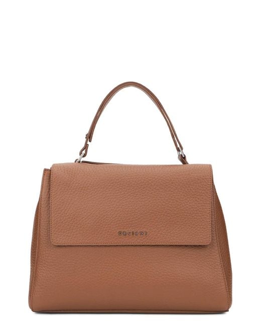 Orciani Brown Borsa Sveva Soft Medium
