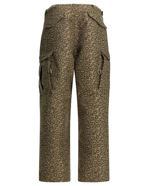 Beams Plus Green Polyester Cotton Trousers for men