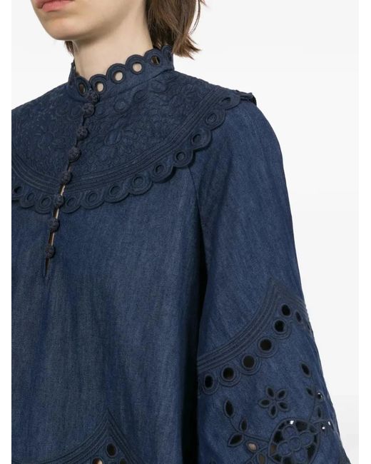 Zimmermann Blue Mahon Blouse