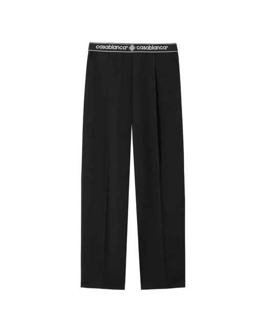 Casablanca Black Dress Pants With Logo On The Waistband