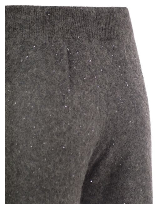Fabiana Filippi Gray Knitted Trousers