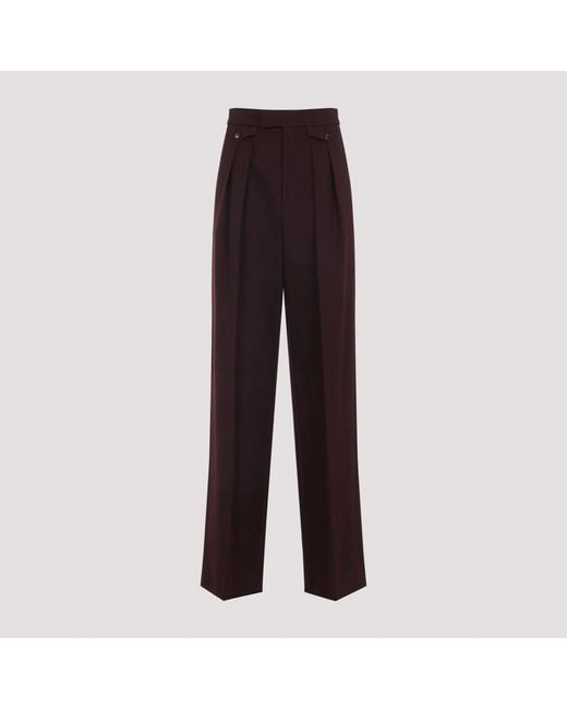 Chloé Purple Dark Wool Pants