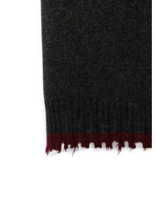 Uma Wang Black "Plain Ws" Scarf for men