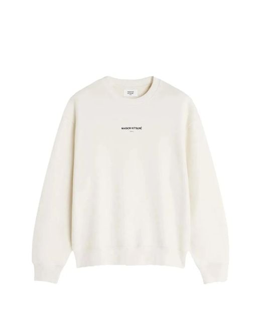 Maison Kitsuné White Maison Kitsuné Maison Kitsunè Paris Sweatshirt for men