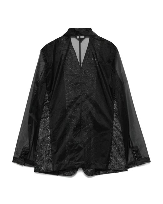 Comme des Garçons Black Chiffon Blazer Jacket