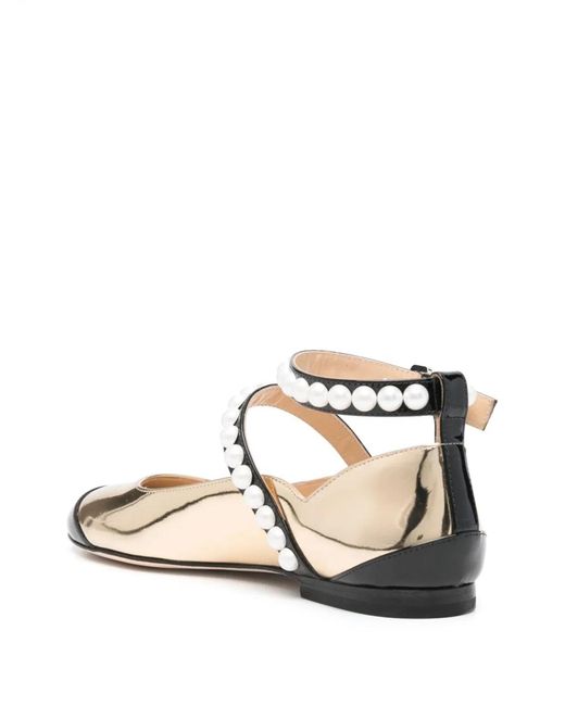 Mach & Mach Metallic Mach & Mach Leather Bicolor Ballets