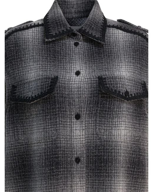 Golden Goose Deluxe Brand Black Wool-Blend Chemisier Dress
