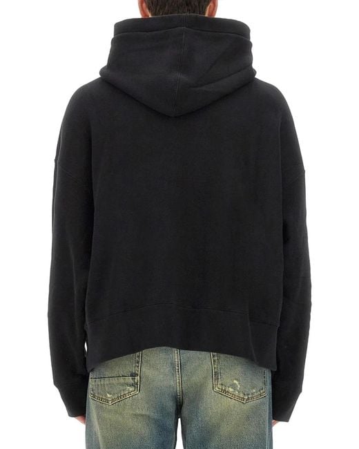 Palm Angels Black Enzo Sweatshirt From The Tropics for men