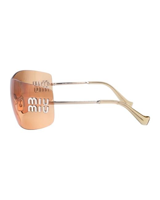 Miu Miu Natural Metal Sunglasses