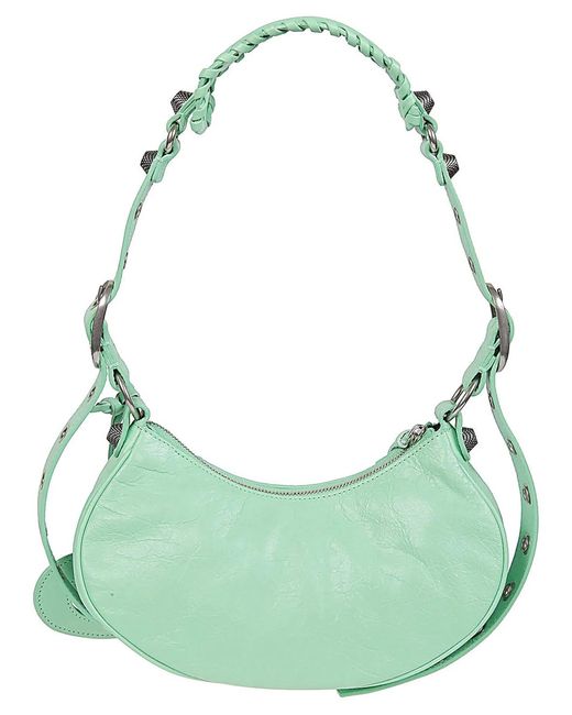 Balenciaga Green Le Cagole Xs Leather Shoulder Bag