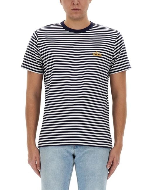 Woolrich Blue Striped T Shirt for men