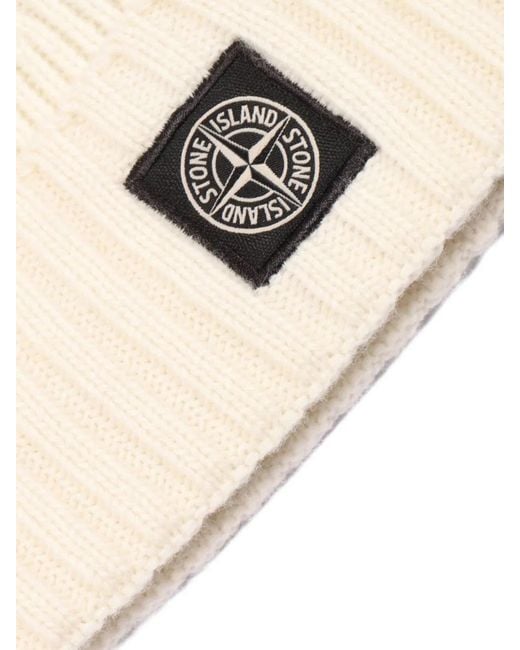 Stone Island Natural Beanie Hat
