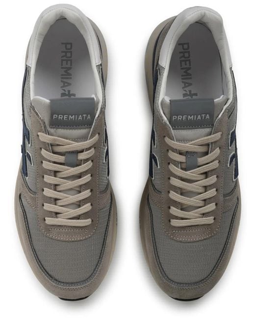 Premiata White Calf Leather Sneaker for men