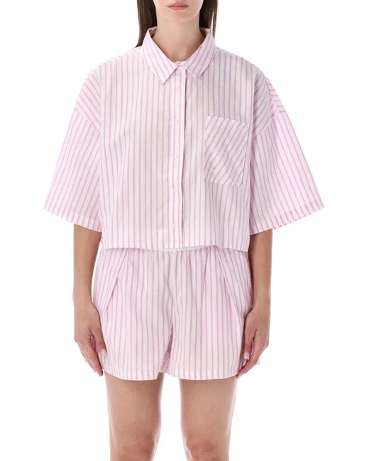 Nike Pink Chill Poplin Striped Shirt