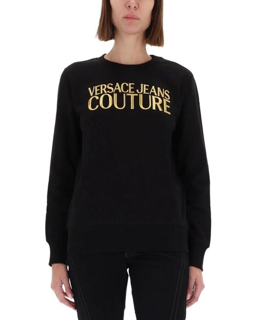 Versace Jeans Couture Black Sweatshirt With Logo