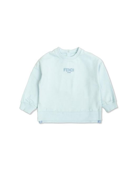 Fendi Blue Sweatshirt With Logo