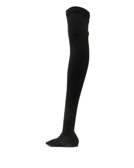 Dolce & Gabbana Black Dolce & Gabbana Stretch Jersey Cuissard Boot