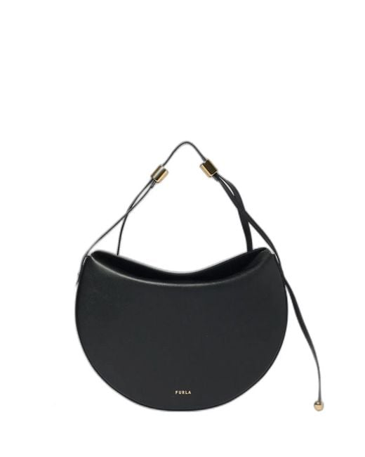 Furla Black Moonstone" Calf Leather Medium Shoulder Bag