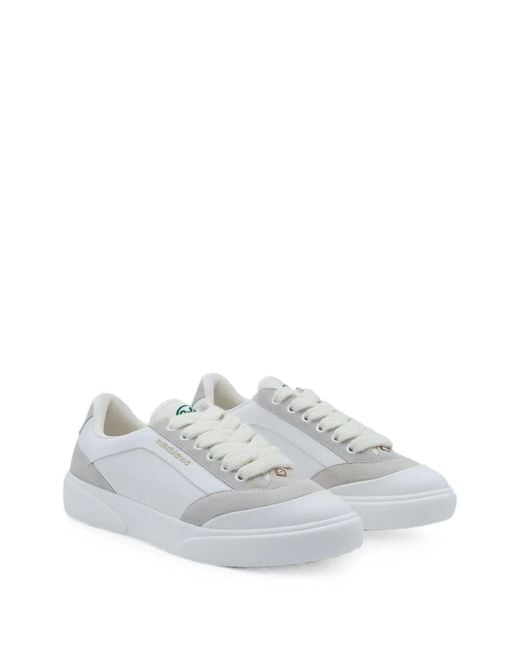 Casablanca White Del Mar Suede-Panelled Sneakers for men