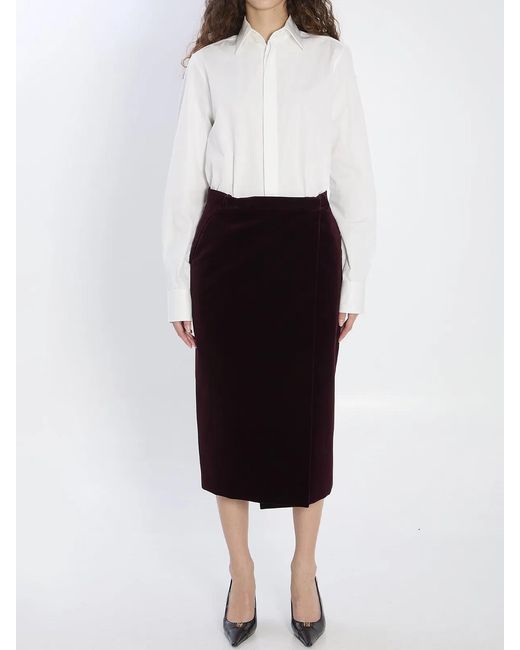 Saint Laurent Black Wrap Skirt