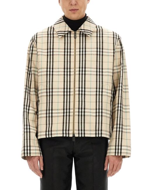 Burberry White Vintage Check Jacket for men