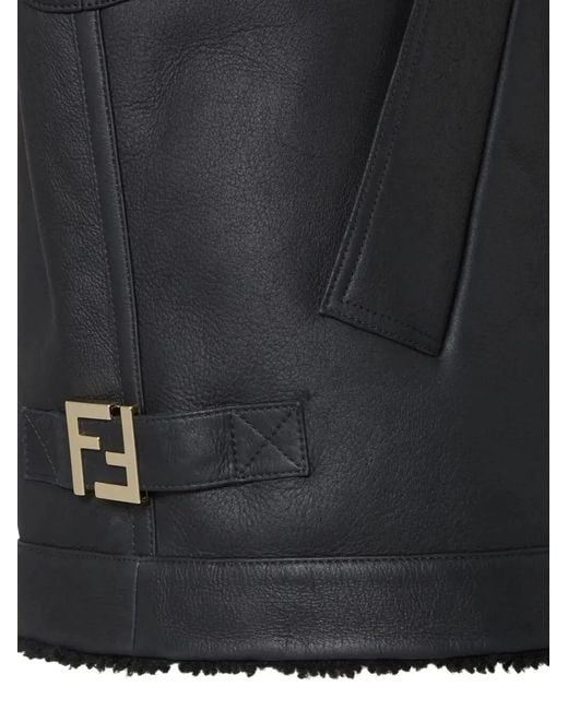 Fendi Black Sheepskin Gilet