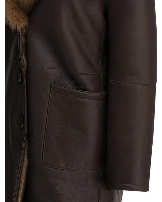 B&W Black B&W Leather Shearling Jacket