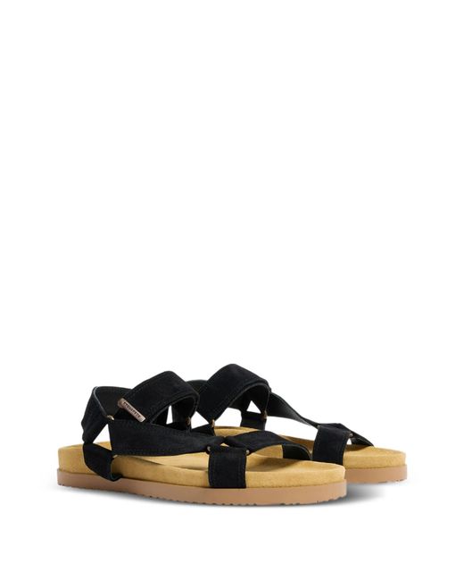 DSquared² Black Calf Polyester Cargo Sandals