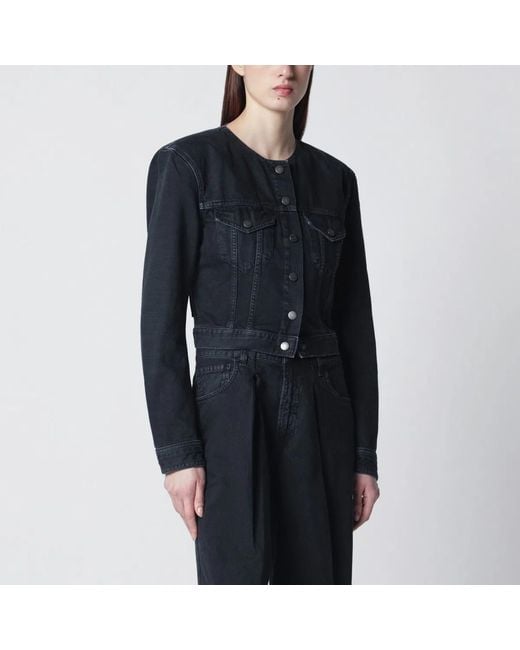 Haikure Black Shirley Bull 44 Cropped Jacket