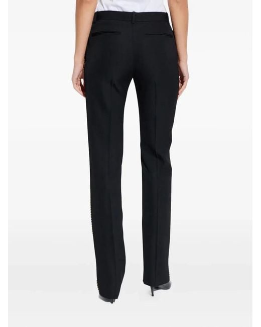 Versace Black Evening Pant Responsible Wool Grain Di Poudre Softer Hand