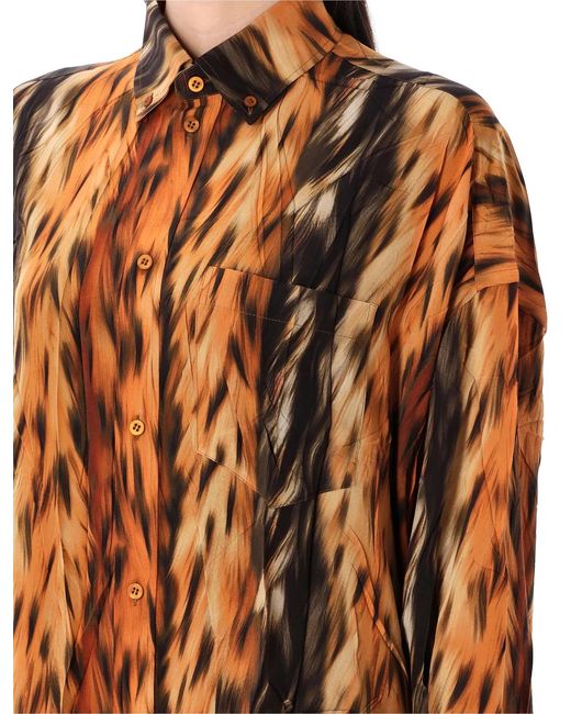 Balenciaga Orange Cocoon Shirt