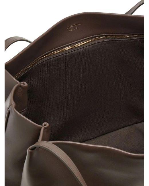 Ferragamo Brown Gancini Leather Tote Bag