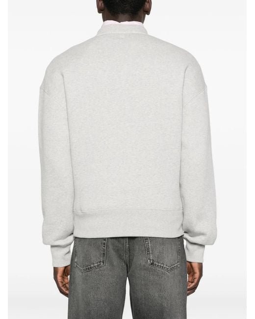 AMI White Big Ami Embossed Sweatshirt for men