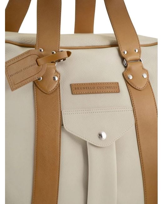 Brunello Cucinelli Metallic Street Bag for men