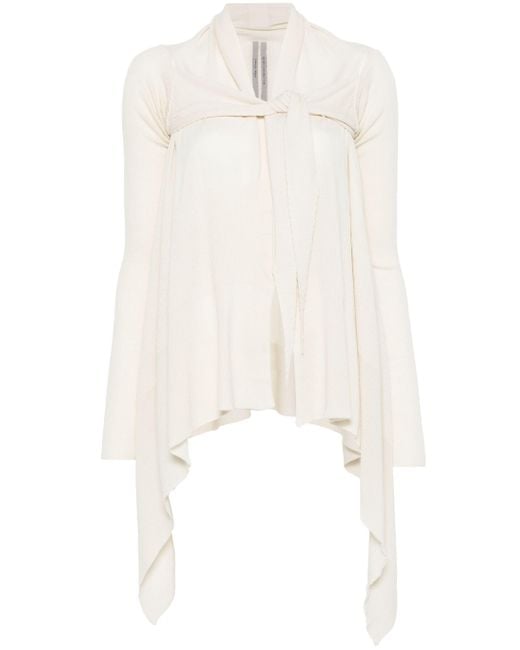 Rick Owens White Medium Wrap Shirt