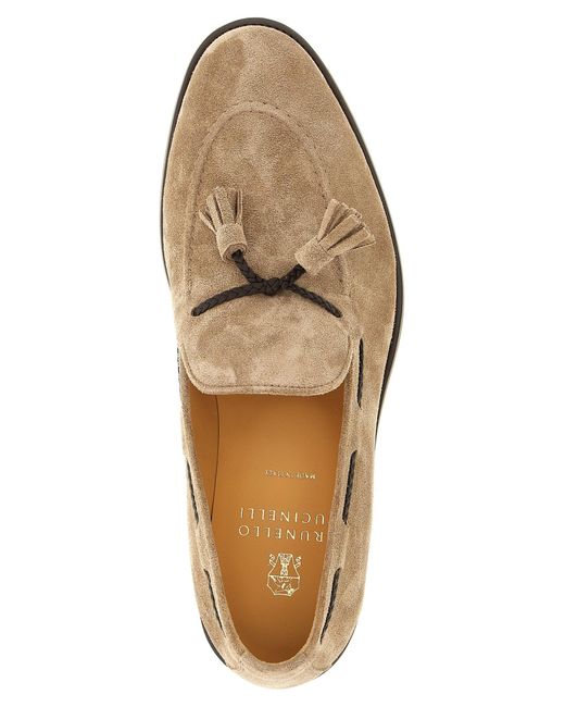 Brunello Cucinelli Brown Nappi Moccasins Loafers for men