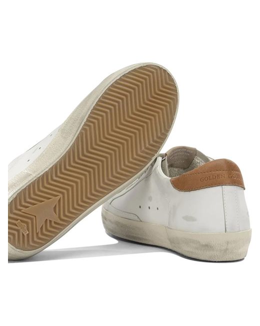 Golden Goose Deluxe Brand White "Super Star" Low-Top Sneakers