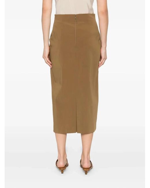 Alberta Ferretti Natural Elastan Skirt